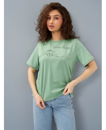 футболка женская зеленый