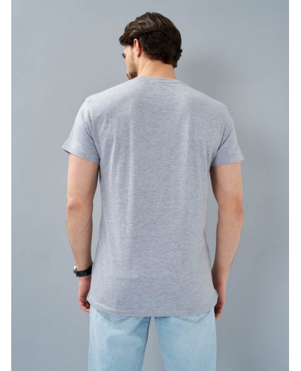 футболка мужская серый меланж