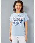 футболка женская пастельно-голубой