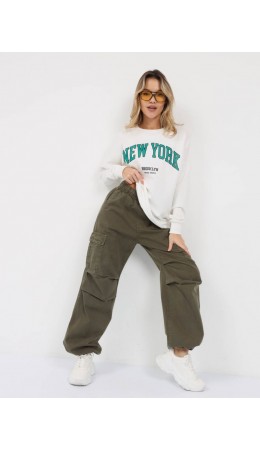 брюки женские хаки