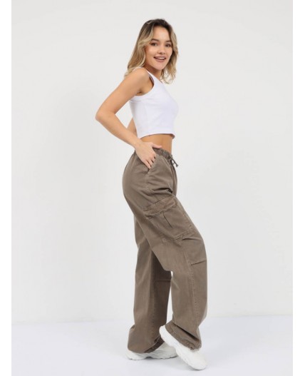 брюки женские тёмно-бежевый