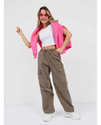 брюки женские тёмно-бежевый