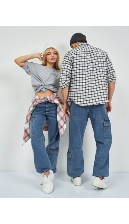 джинсы стирка средняя