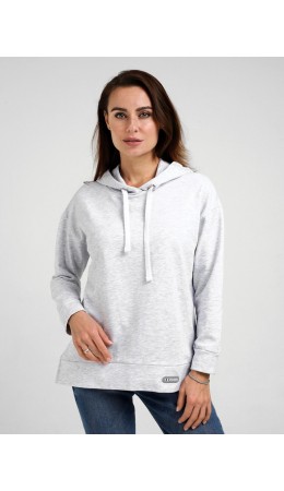 толстовка женская светло-серый меланж