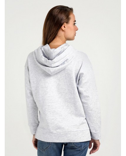 толстовка женская светло-серый меланж