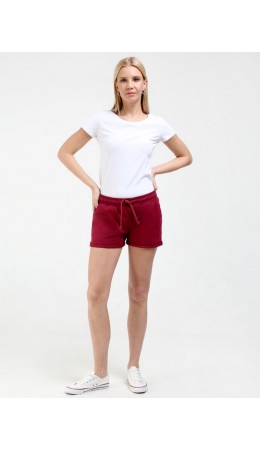 шорты женские бордовый