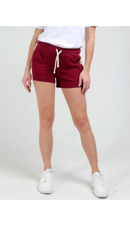 шорты женские бордовый