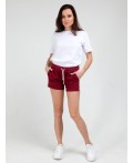 шорты женские бордовый