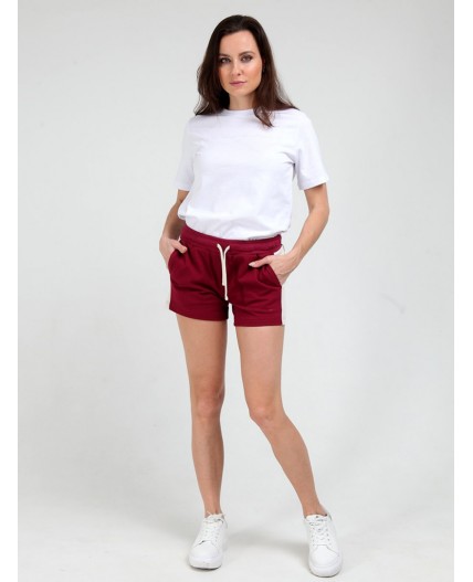 шорты женские бордовый