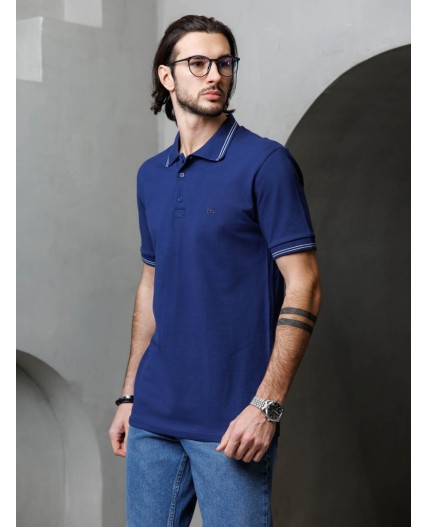 поло мужское темно-синий