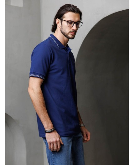 поло мужское темно-синий