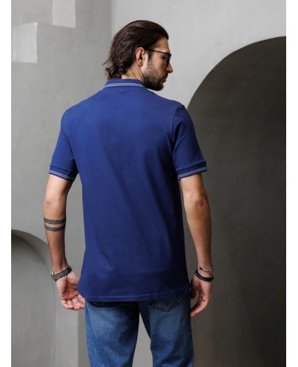 поло мужское темно-синий