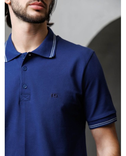 поло мужское темно-синий