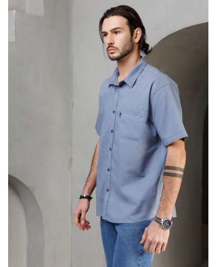 рубашка мужская светло-серый