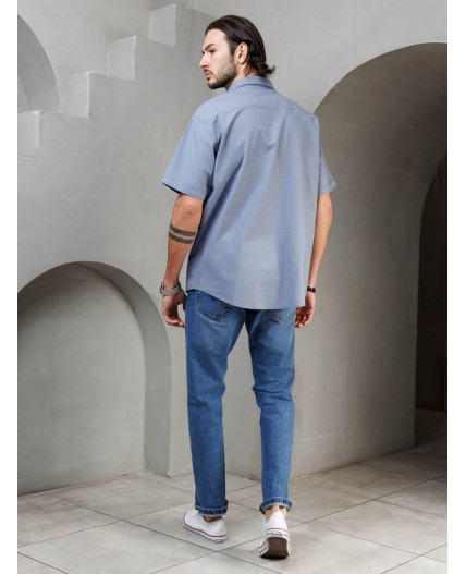 рубашка мужская светло-серый