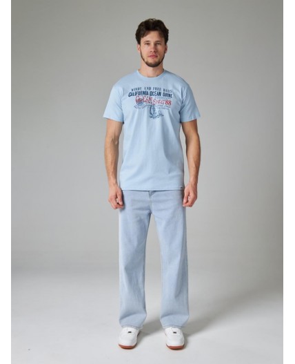 футболка мужская приглушенный голубой