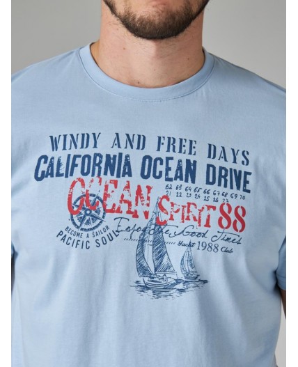 футболка мужская приглушенный голубой