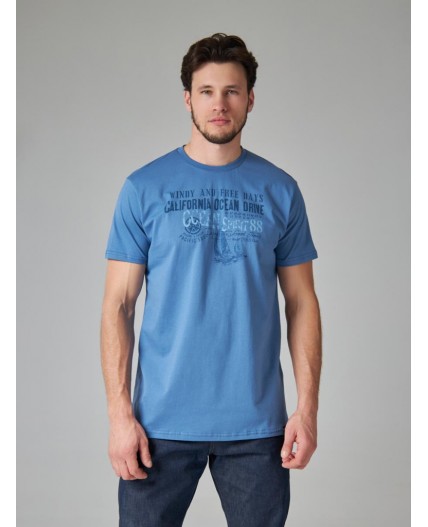 футболка мужская индиго