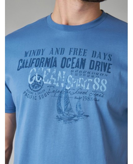 футболка мужская индиго