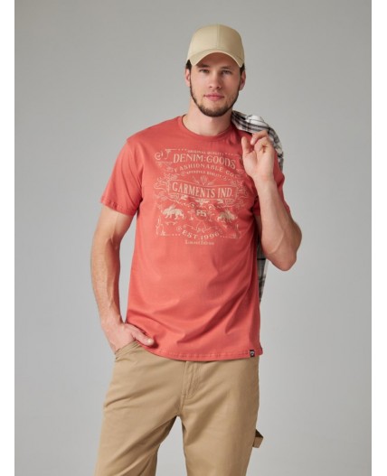 футболка мужская терракотовый