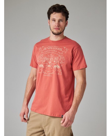 футболка мужская терракотовый