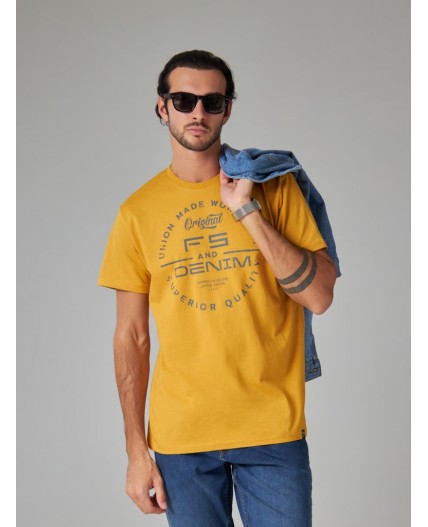 футболка мужская горчичный