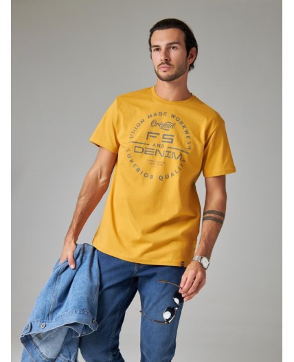 футболка мужская горчичный
