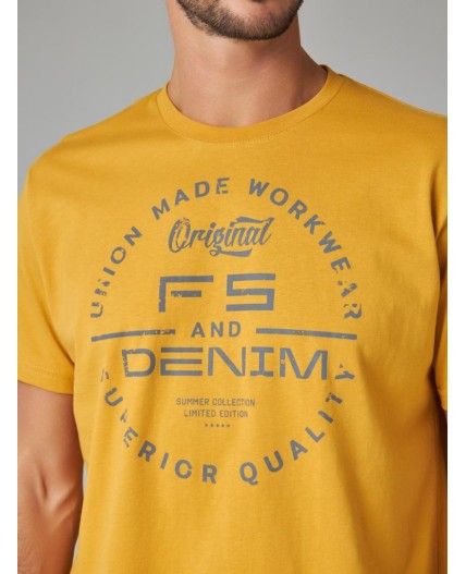 футболка мужская горчичный