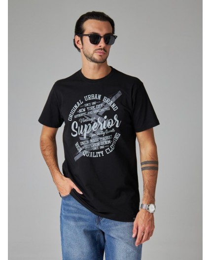 футболка мужская черный