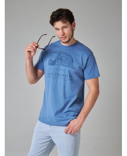 футболка мужская индиго