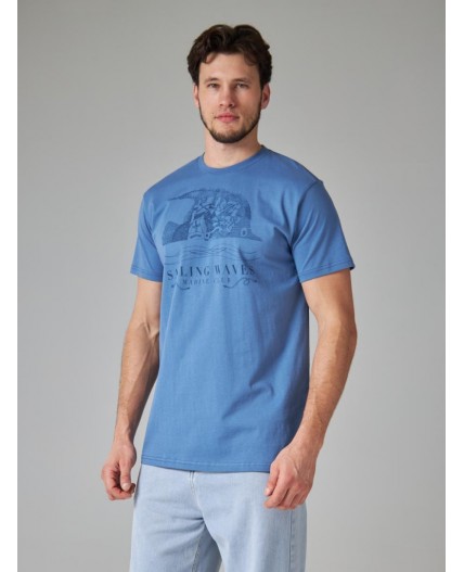 футболка мужская индиго