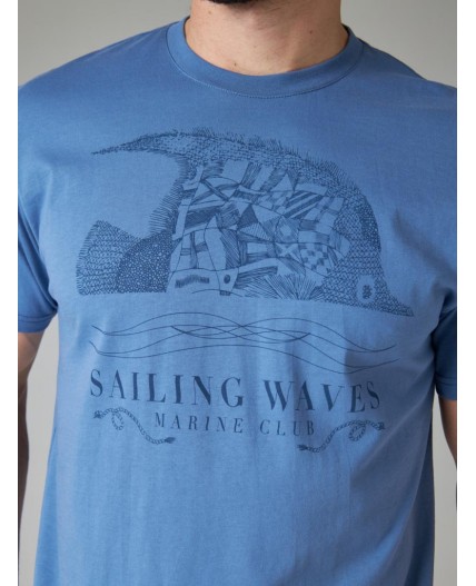 футболка мужская индиго