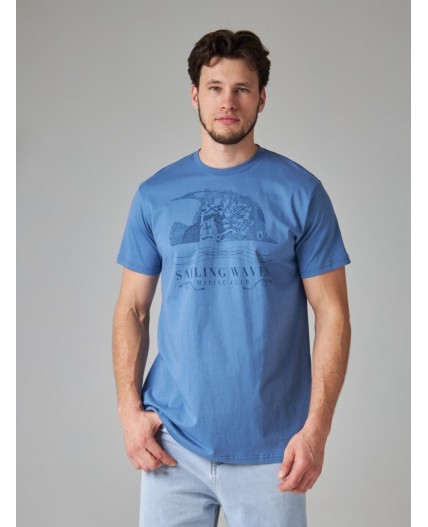 футболка мужская индиго