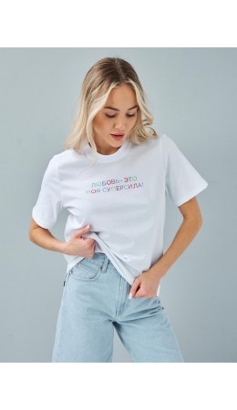 футболка женская белый