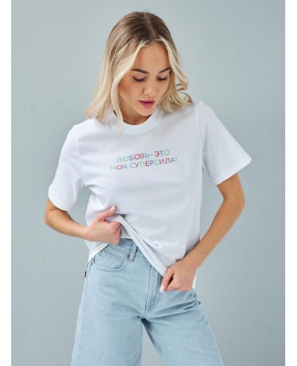 футболка женская белый