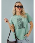 футболка женская зеленый