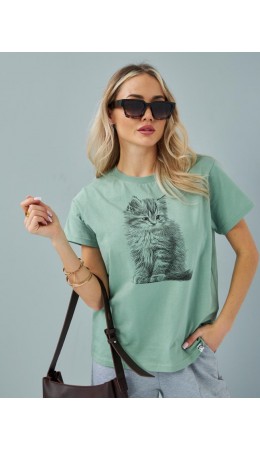 футболка женская зеленый