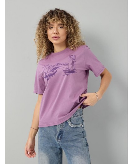 футболка женская фиолетовый