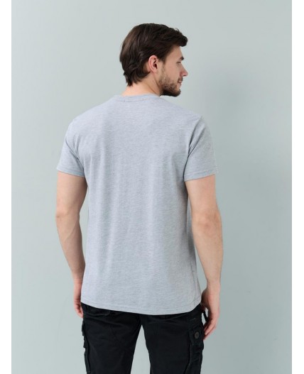 футболка мужская серый меланж