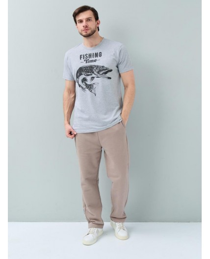 футболка мужская серый меланж