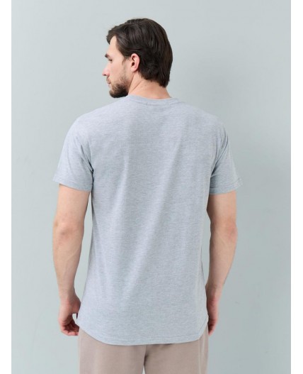 футболка мужская серый меланж