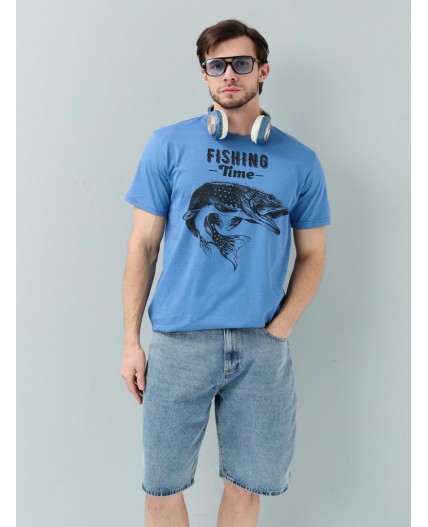 футболка мужская индиго