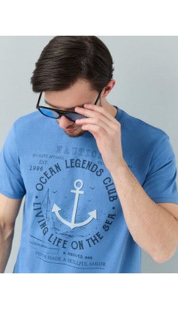 футболка мужская индиго