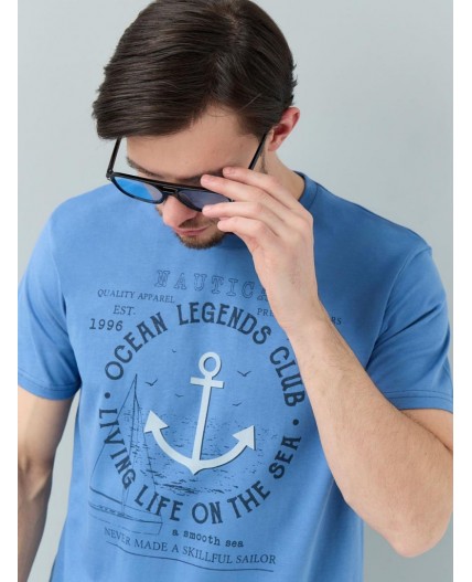 футболка мужская индиго