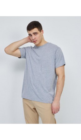 футболка мужская серый меланж