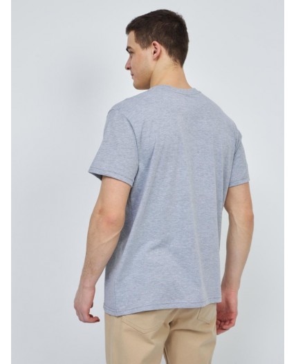 футболка мужская серый меланж