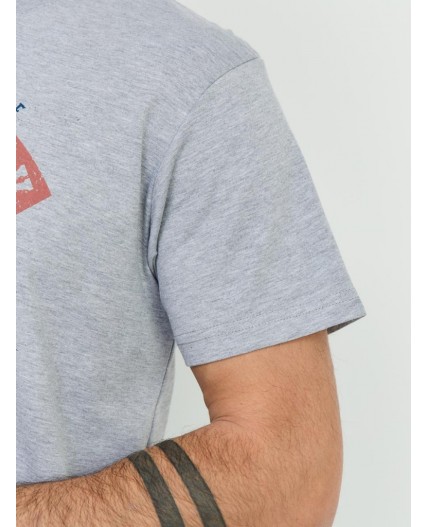 футболка мужская серый меланж