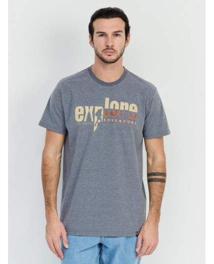 футболка мужская темно-серый меланж