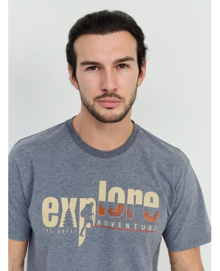 футболка мужская темно-серый меланж