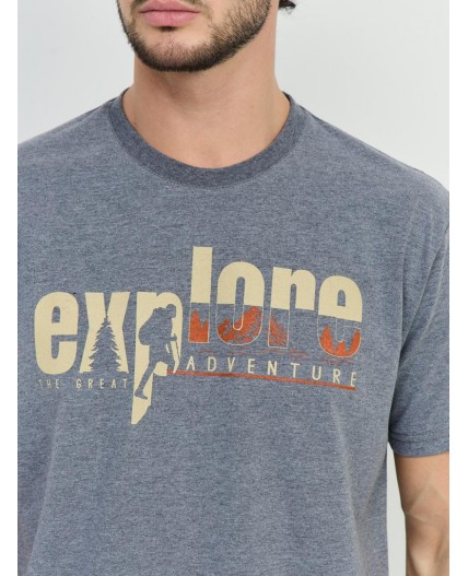 футболка мужская темно-серый меланж